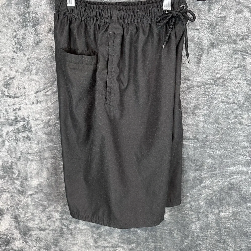 Nike Men's Black Athletic Shorts XS Polyester Woven Logo Drawstring Elastic
